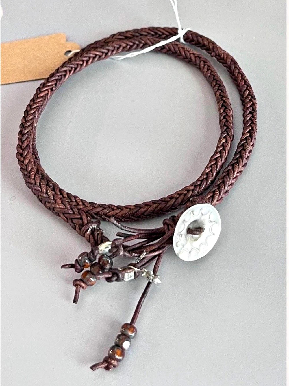 Braided Wrap Bracelet in Brown